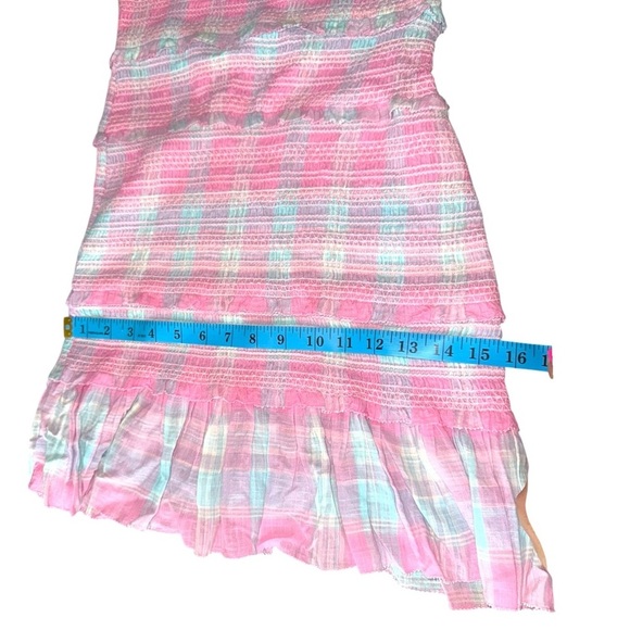 ▶️ Love Shack Fancy ◀️ Pink Plaid Belle Smocked Dress XS - Picture 11 of 14